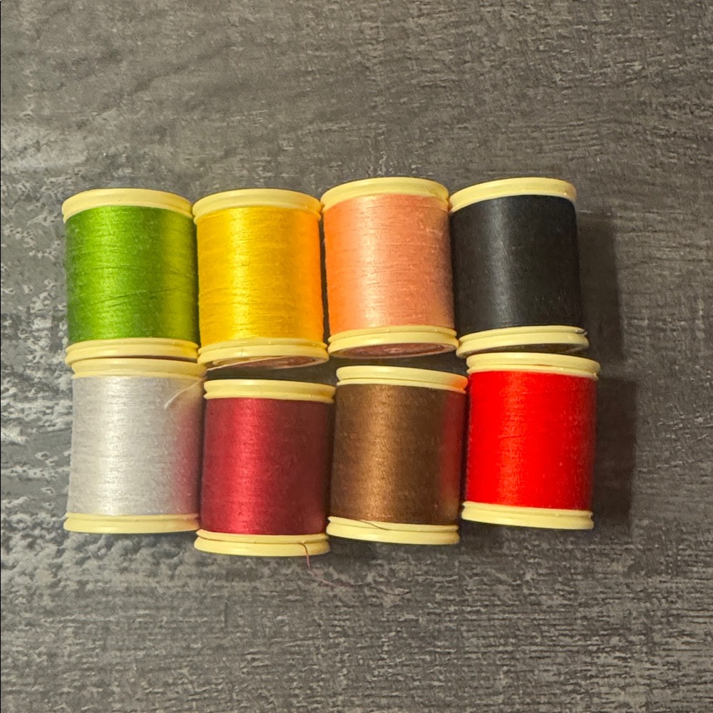 8 Sewing Thread lot - DMC Mulhouse Paris.  variety of colors.  500m